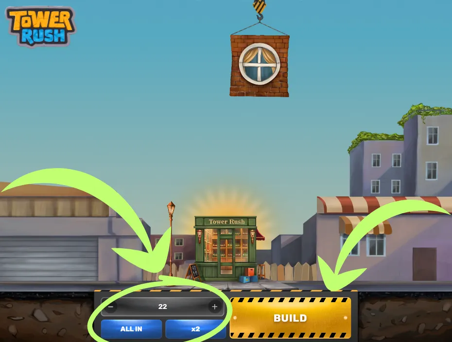 Tower Rush casino-spel